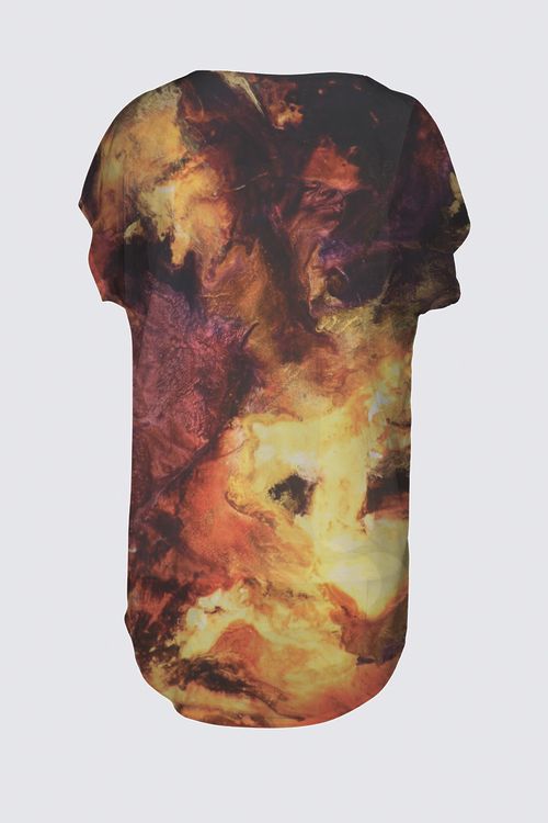 Short Sleeve V-Neck Chiffon Top