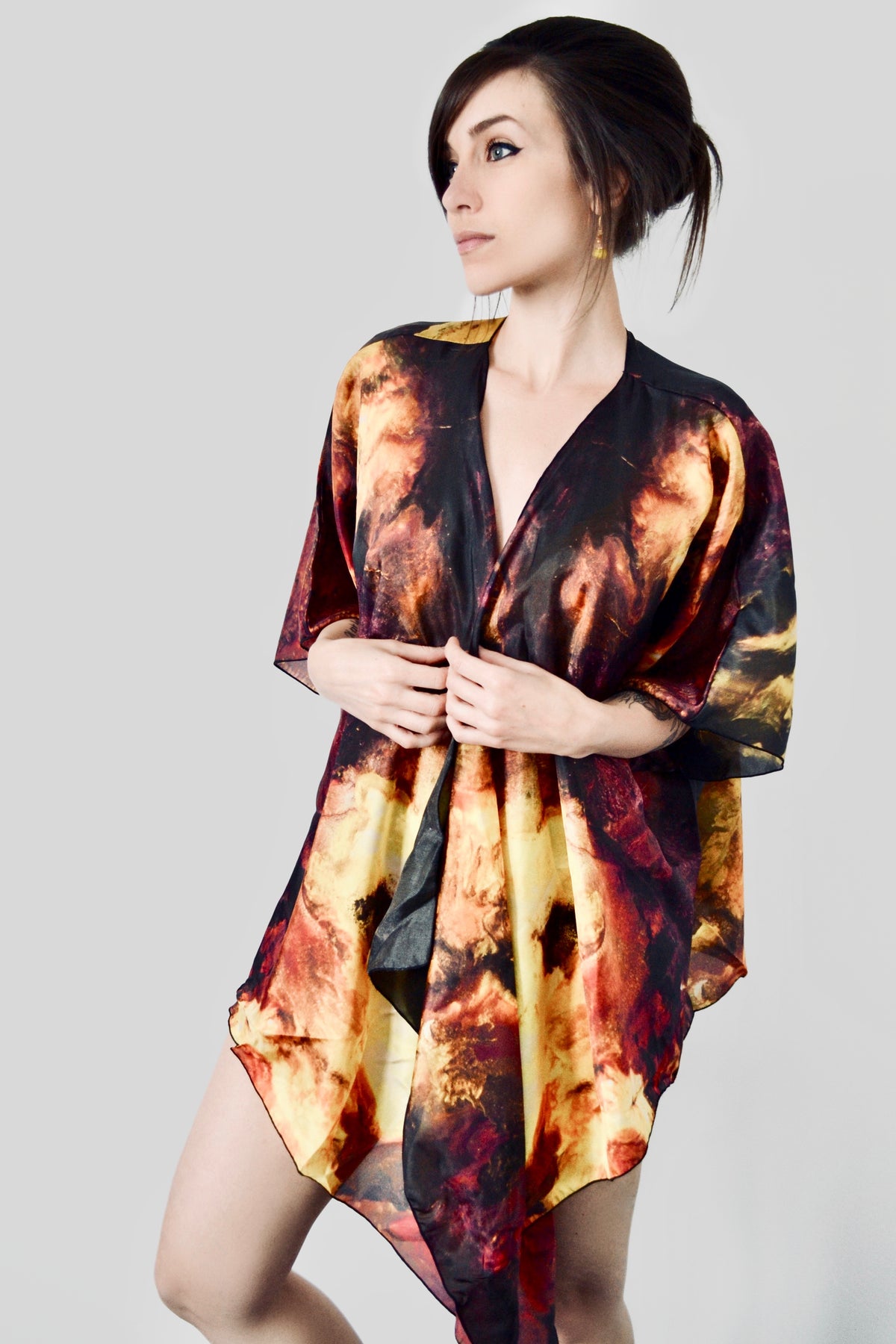 Draped Cover Up Without Fringe