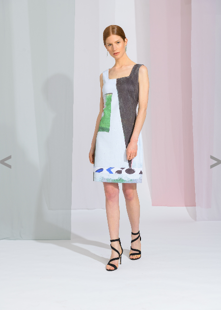 Sleeveless Square Neckline Dress