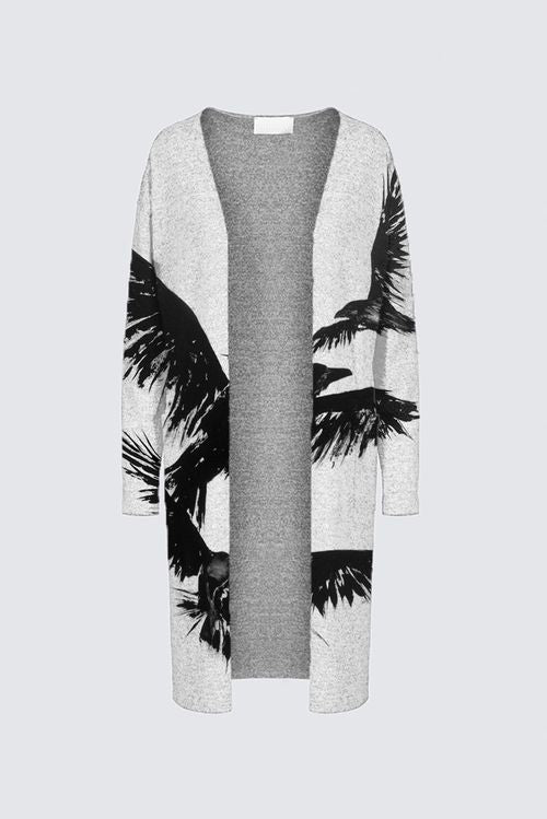 Brushed Knit Duster Cardigan With Pockets