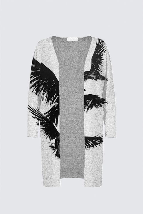 Curve Brushed Knit Duster Cardigan With Pockets