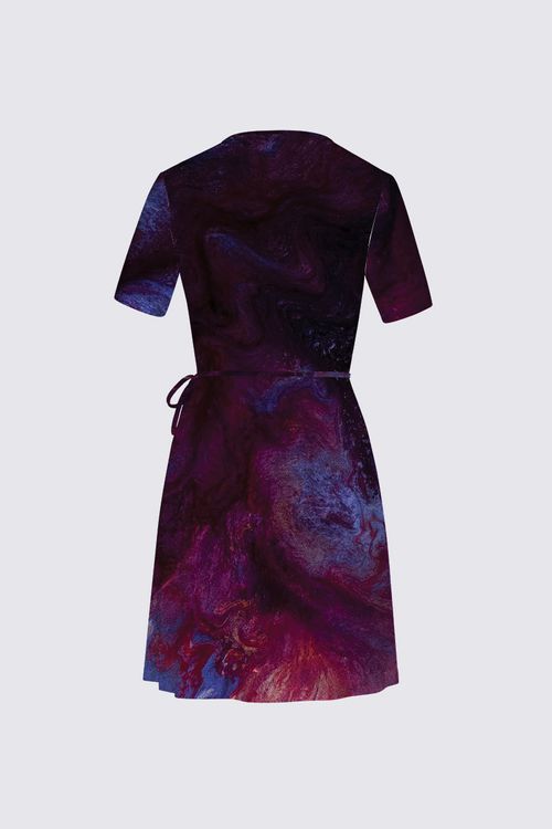 Short Sleeve Wrap Dress