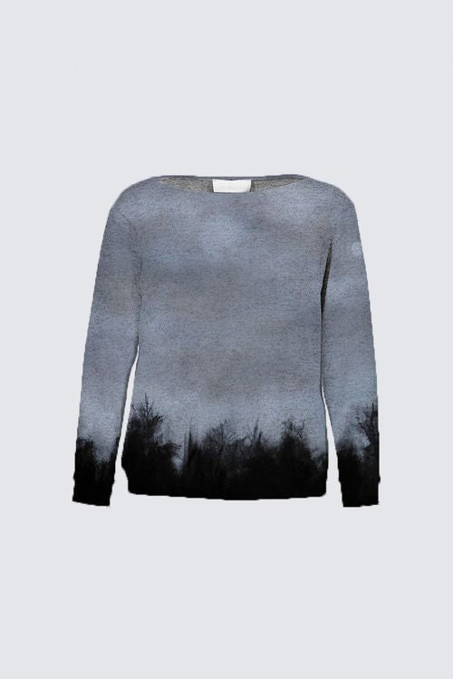 Curve Boat Neck Brushed Knit Pullover